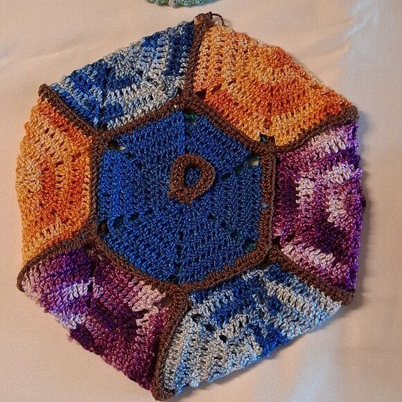 Colorful Crocheted 7" Coasters/potholder Set - Picture 2 of 11